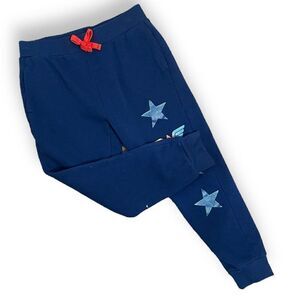 Wonder Woman Jogger Sweatpants Girls 7-8 Blue Graphic Print Casual Athleisure